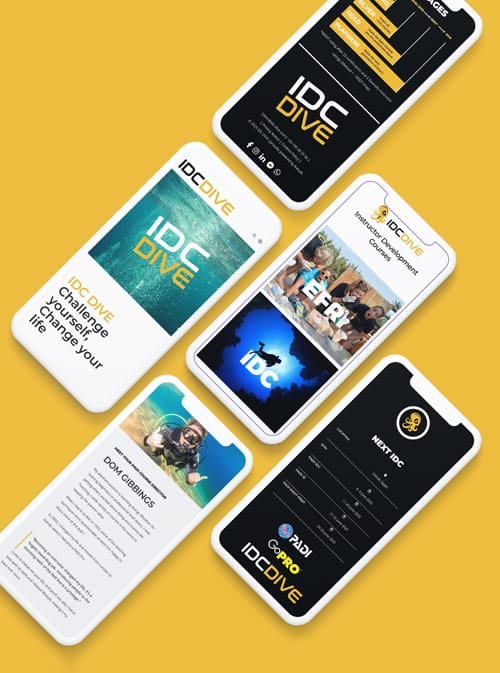 IDC Dive mobile first design