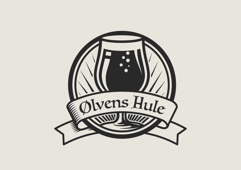 Ølvens Hule white logo