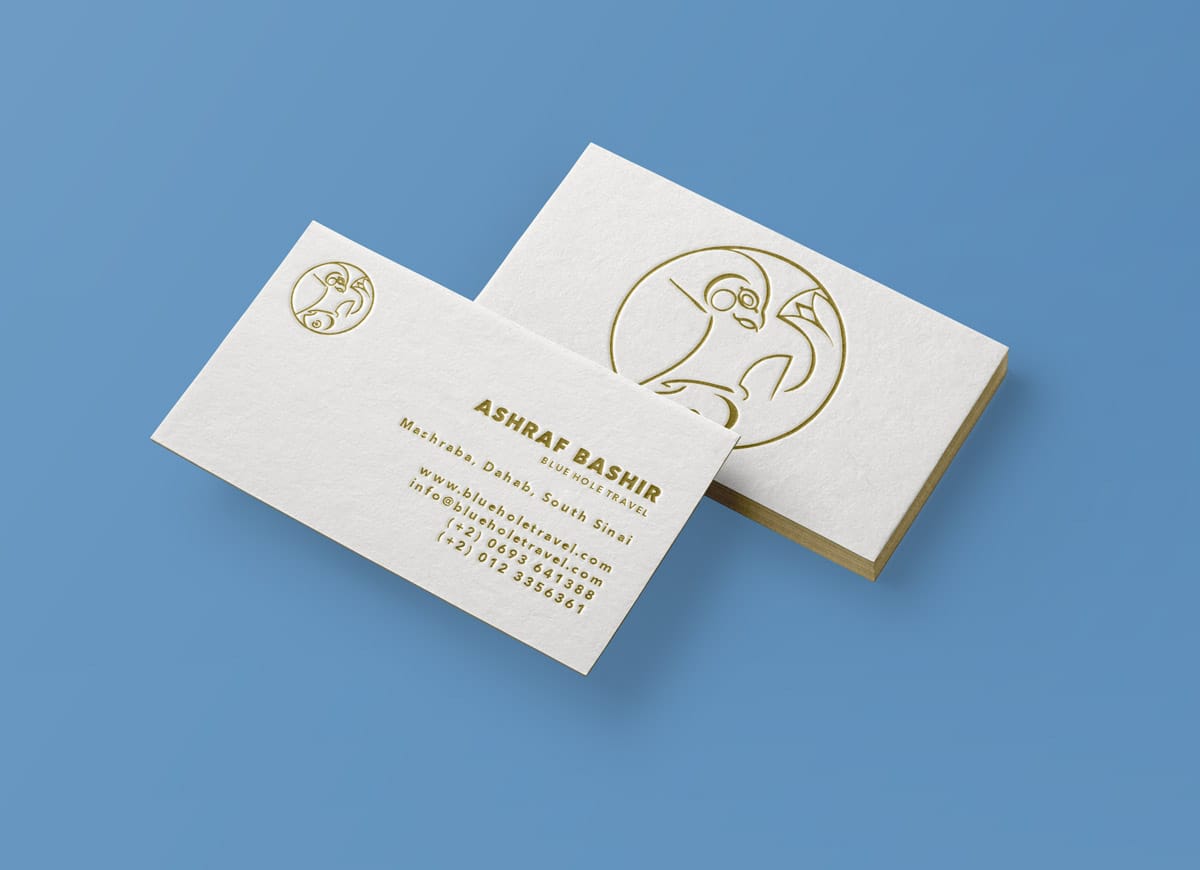 Blue Hole Travel business cards
