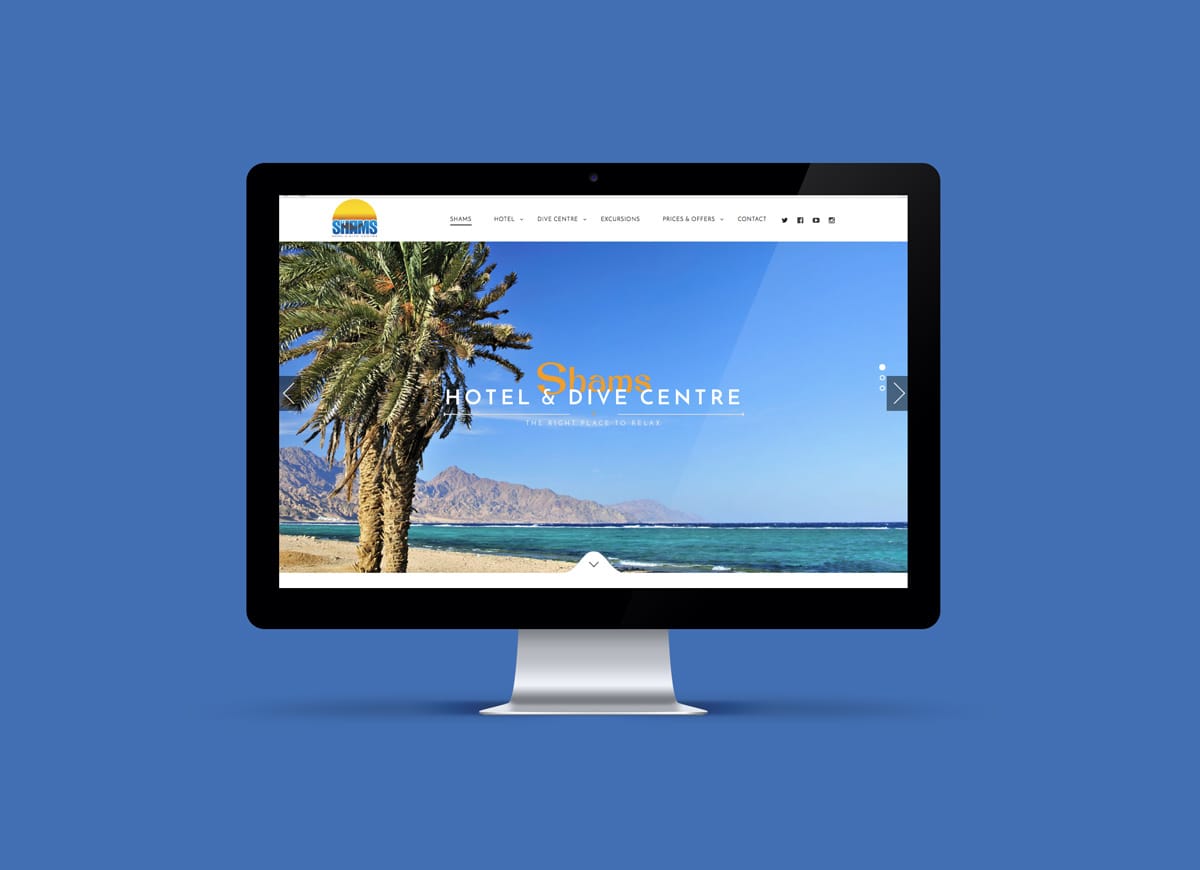 Shams Hotel and Divecenter website