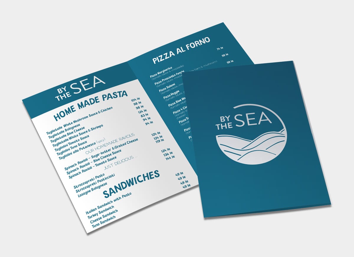 By the sea menu